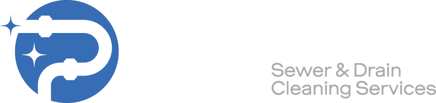 Perfect Flow Sewer and Drain Cleaning Services LLC logo white slogan
